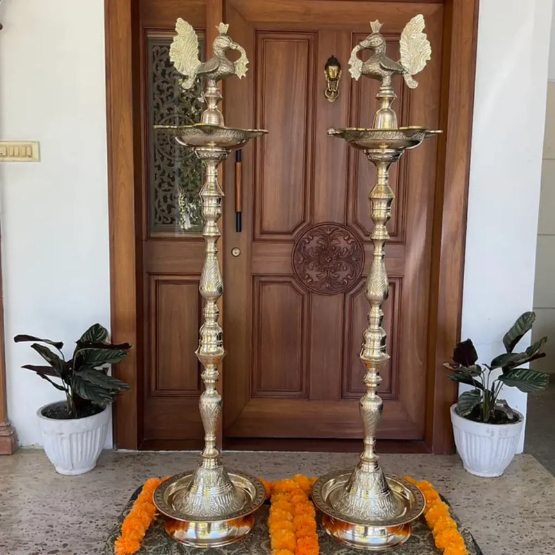 Diya lamp indian brass home decor