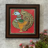 Bird Tanjore Painting (Set of 3) Traditional Wall Artf - Crafts N Chisel - Indian Home Decor USA
