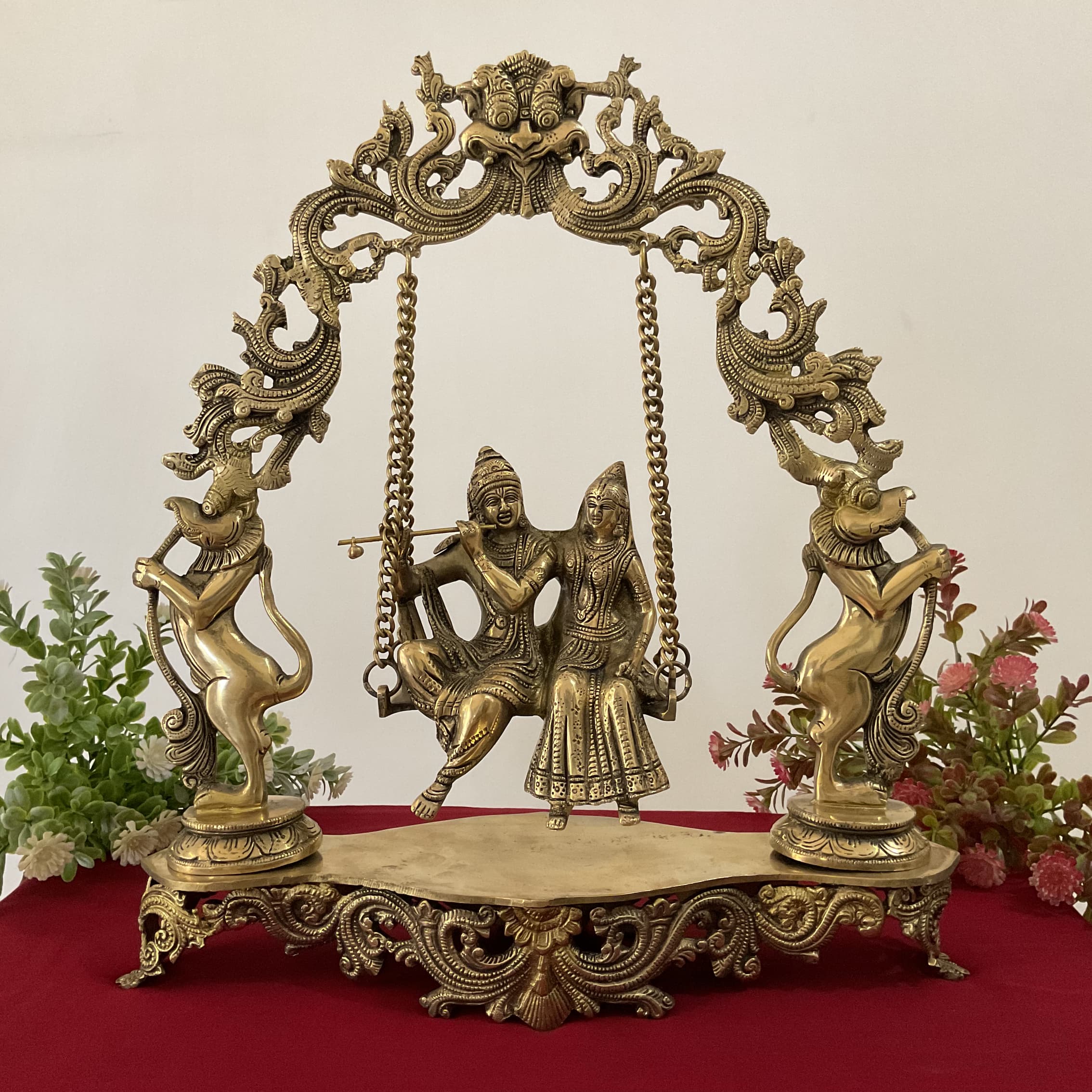 Brass Krishna and Radha Statue Brass Krishna and Radha Statue