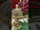 8 Inches Brass Dhoop Dani With Handle, Incense Holder