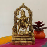 10.5 inch Goddess Kali Ma Brass Idol - Hindu God Statue - Decorative Murti - Crafts N Chisel - Indian Home Decor USA