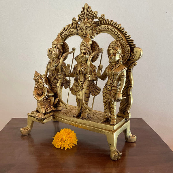 11.5” Ram Darbar Brass Statue  Idol - Crafts N Chisel - Indian Home Decor USA