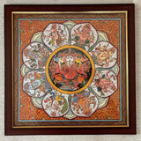 Ashtavinayaka Pattachitra Painting - Handpainted Wall Decor-Crafts N Chisel - Indian home decor online USA