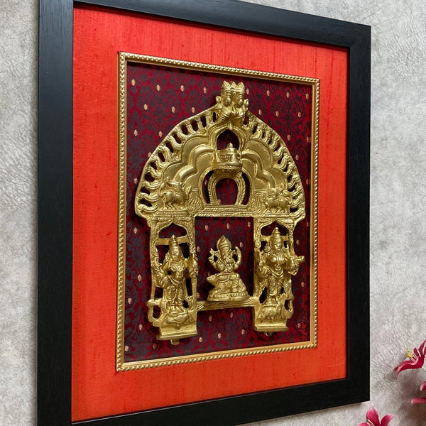 Frame Brass Prabhavali - Ethnic Wall Decor - Crafts N Chisel - Indian Home Decor USA