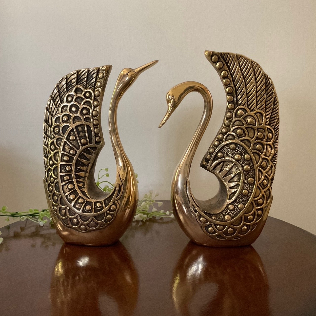Handcrafted Brass Peacock (set of 2), Home Decor