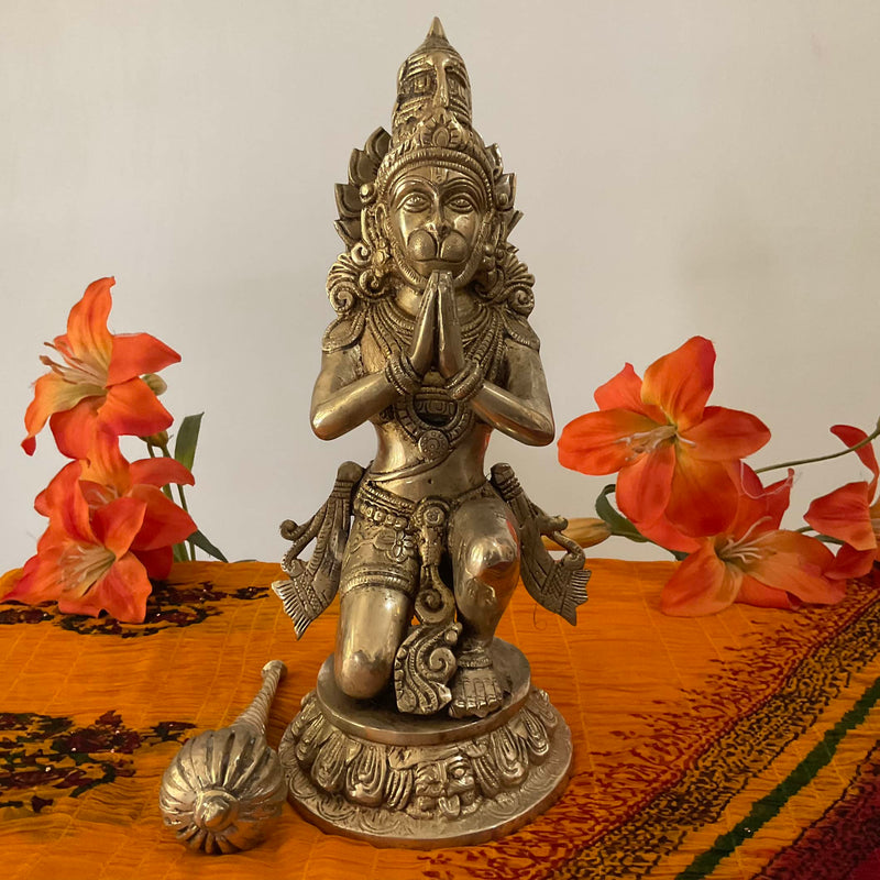 20 Inch Ram Darbar Brass Idol - Statue For Home Pooja And Decor - Crafts N Chisel - Indian Home Decor USA