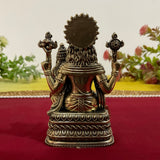 Narsimha Lakshmi Brass Idol - 4 Inch Statue Vishnu Avatar Home Pooja - Light Weight - Crafts N Chisel - Indian Home Decor USA