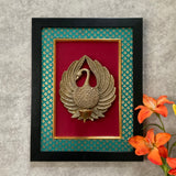 Dancing Peacock Brass Diya Lamp Divine Wall Hanging - Festive Home Decor - Crafts N Chisel - Indian Home Decor USA