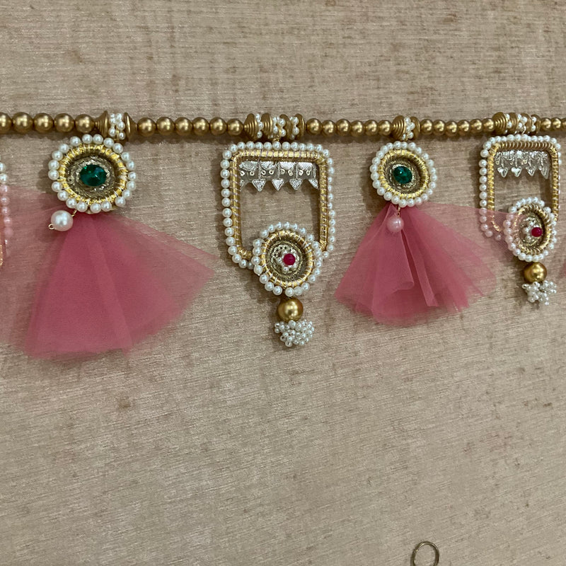 Bandhanwar With Lotus Hanging (Set of 6) Festive Decoration Wall Hanging - Crafts N Chisel - Indian Home Decor USA