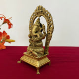 Lakshmi Ganesh Brass Idol - Decorative Home Decor - Crafts N Chisel - Indian Home Decor USA