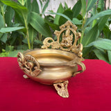 6 Inches Lakshmi Brass Urli Bowl For Pooja Decoration - Crafts N Chisel - Indian Home Decor USA