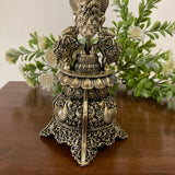 Peacock Diya (Set of 2) - Lightweight Brass lamp Jali Work - Crafts N Chisel - Indian Home Decor USA