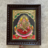 Goddess Laxmi 3D Tanjore Painting - Traditional Wall Art - Crafts N Chisel - Indian Home Decor USA