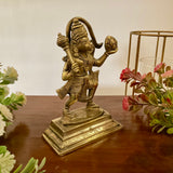 6 Inch Sankat Mochan Hanumanji Brass Idol - Crafts N Chisel - Indian Home Decor USA