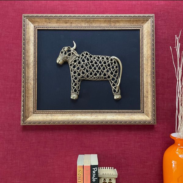 Dhokra Cow Wall Decor - Crafts N Chisel - Indian Home Decor USA