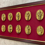 Lord Vishnu Dashavatar Brass Framed Divine Wall Hanging - Crafts N Chisel - Indian Home Decor USA