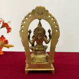 Goddess Laxmi Brass Idol - Decorative Lakshmi Statue For Home Decor and Pooja - Crafts N Chisel - Indian Home Decor USA