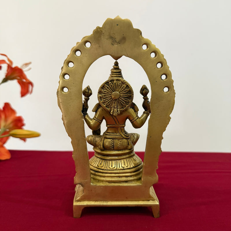 Goddess Laxmi Brass Idol - Decorative Lakshmi Statue For Home Decor and Pooja - Crafts N Chisel - Indian Home Decor USA