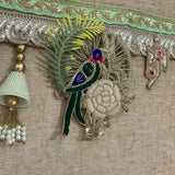 Peacock Bandhanwar With Lotus Hanging (Set of 6) Festive Decoration Wall Hanging - Crafts N Chisel - Indian Home Decor USA