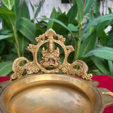 6 Inches Lakshmi Brass Urli Bowl For Pooja Decoration - Crafts N Chisel - Indian Home Decor USA
