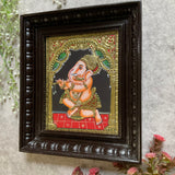 Lord Ganesha Tanjore Painting (Set of 3) - Traditional Wall Art - Crafts N Chisel - Indian Home Decor USA