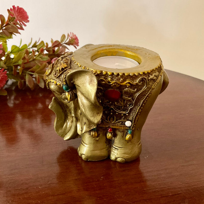 Elephant Tea Light Holder (Set of 4) - Festive Decor - Crafts N Chisel - Indian Home Decor USA