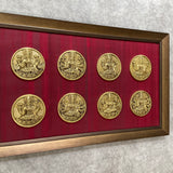 Ashtalakshmi Brass Divine Wall Hanging With Frame - Crafts N Chisel - Indian Home Decor USA