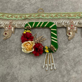 Peacock Bandhanwar With Lotus Hanging (Set of 6) Festive Decoration Wall Hanging - Crafts N Chisel - Indian Home Decor USA