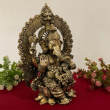 15 Inches Lord Ganesh Brass Idol - Ganpati Statue for Home Decor - Housewarming Gift (Copy) - Crafts N Chisel - Indian Home Decor USA