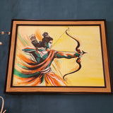 Lord Rama Handmade Painting - Framed Wall Decor - Crafts N Chisel - Indian Home Decor USA