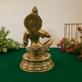 Annapurna Statue Brass - 10 Inch Annapoorna Goddess of Food - Crafts N Chisel - Indian Home Decor USA