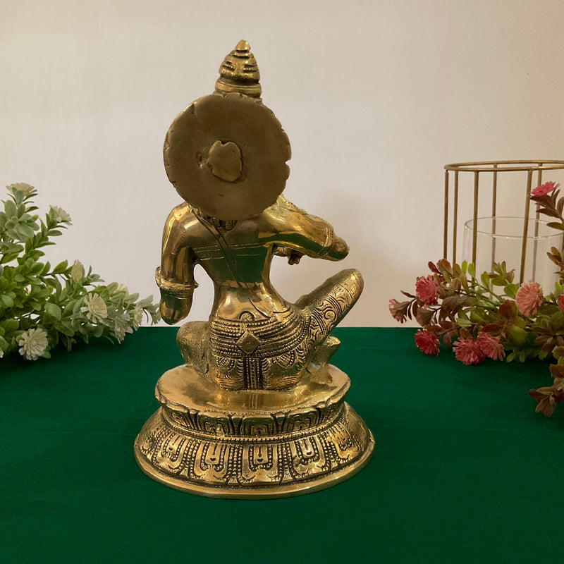 Annapurna Statue Brass - 10 Inch Annapoorna Goddess of Food - Crafts N Chisel - Indian Home Decor USA