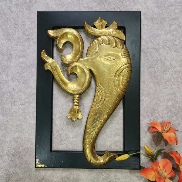 24 Inches Om Ganesha Wall Hanging - Wall Decor For Living Room