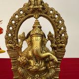 Lakshmi Ganesh Brass Idol - Decorative Home Decor - Crafts N Chisel - Indian Home Decor USA