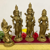 20 Inch Ram Darbar Brass Idol - Statue For Home Pooja And Decor - Crafts N Chisel - Indian Home Decor USA
