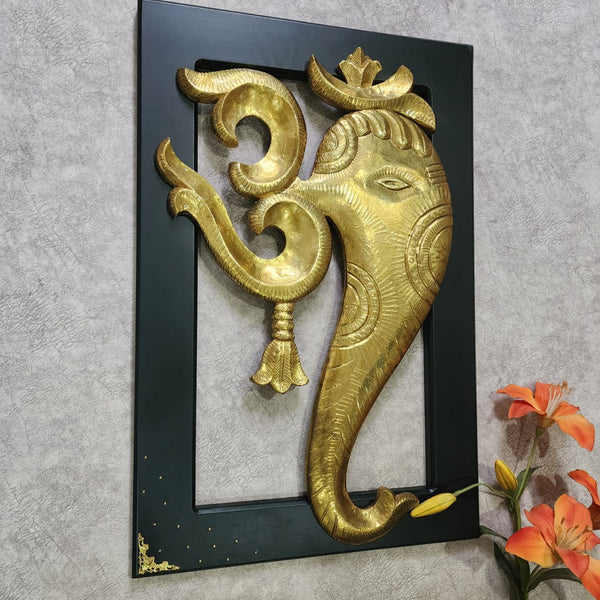 24 Inches Om Ganesha Wall Hanging - Wall Decor For Living Room