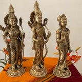 20 Inch Ram Darbar Brass Idol - Statue For Home Pooja And Decor - Crafts N Chisel - Indian Home Decor USA