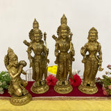 20 Inch Ram Darbar Brass Idol - Statue For Home Pooja And Decor - Crafts N Chisel - Indian Home Decor USA