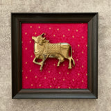 Pichwai Cow Brass Wall Decor (Set of 2) - Traditional Wall Hanging - Crafts N Chisel - Indian Home Decor USA