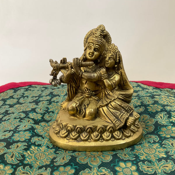 Radha Krishna Idol With Tree Pooja Murti, Home Decor - Crafts N Chisel - Indian Home Decor USA