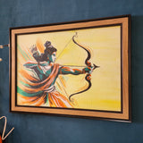 Lord Rama Handmade Painting - Framed Wall Decor - Crafts N Chisel - Indian Home Decor USA