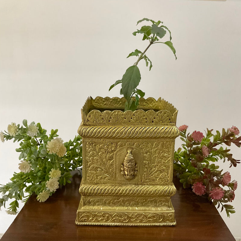 indian plant pot Decorative Brass Urli -Indian Handicrafts Home Decor