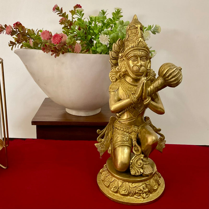 20 Inch Ram Darbar Brass Idol - Statue For Home Pooja And Decor - Crafts N Chisel - Indian Home Decor USA