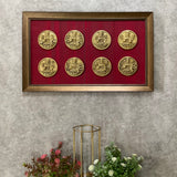 Ashtalakshmi Brass Divine Wall Hanging With Frame - Crafts N Chisel - Indian Home Decor USA