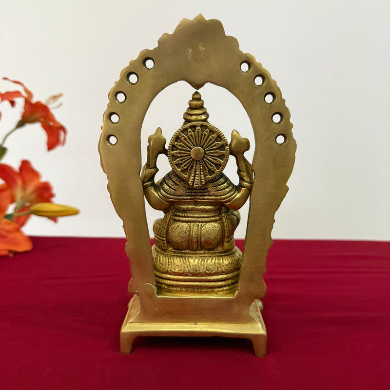 Lakshmi Ganesh Brass Idol - Decorative Home Decor - Crafts N Chisel - Indian Home Decor USA