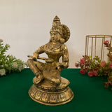 Annapurna Statue Brass - 10 Inch Annapoorna Goddess of Food - Crafts N Chisel - Indian Home Decor USA
