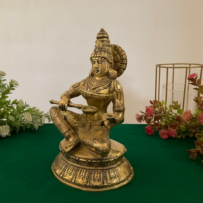 Annapurna Statue Brass - 10 Inch Annapoorna Goddess of Food - Crafts N Chisel - Indian Home Decor USA