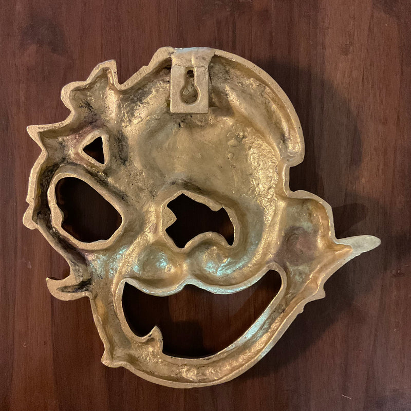 Om Ganesha Wall Hanging - Brass Stonework Decor - Crafts N Chisel - Indian Home Decor USA