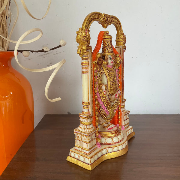Handcrafted Balaji Statue, Marble Dust Resin Idol - Decorative Murti - Crafts N Chisel - Indian Home Decor USA