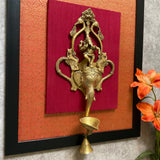 Frames Ganesha Hanging Brass Divine Wall Hanging - Decorative and Religious - Crafts N Chisel - Indian Home Decor USA